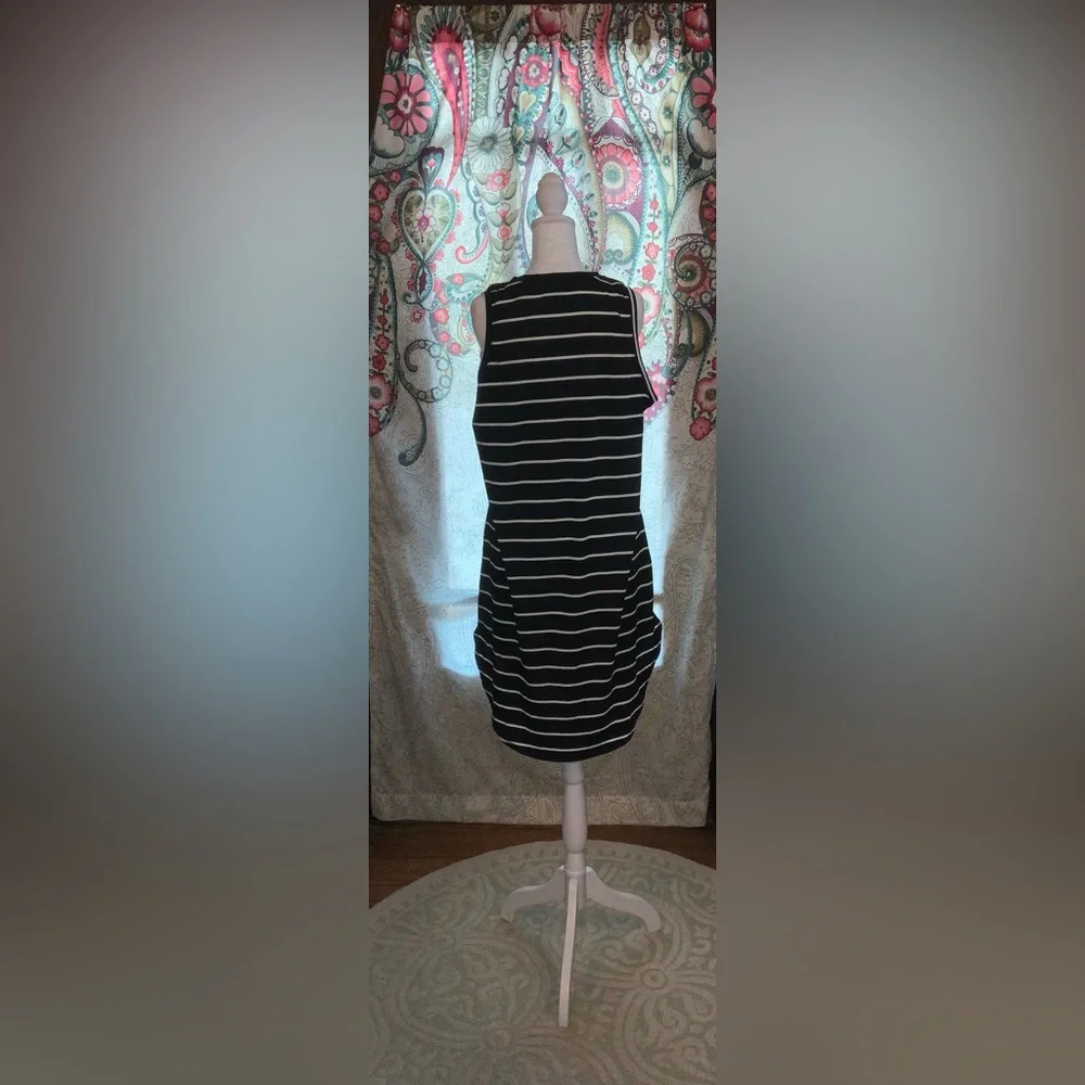 SHEIN Black and White Stripe  Dress Medium